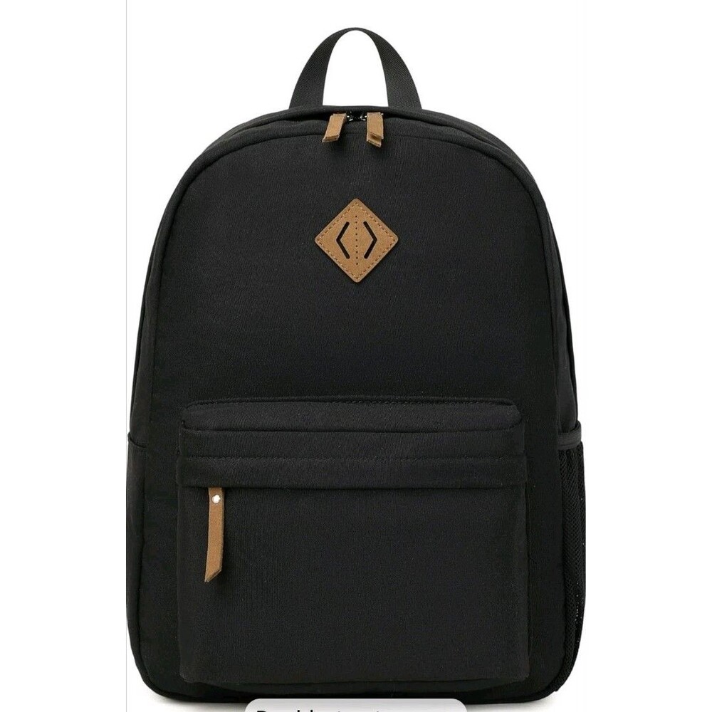 TMTOTF Classic School Lightweight zipper closure Pocket Backpack, Black